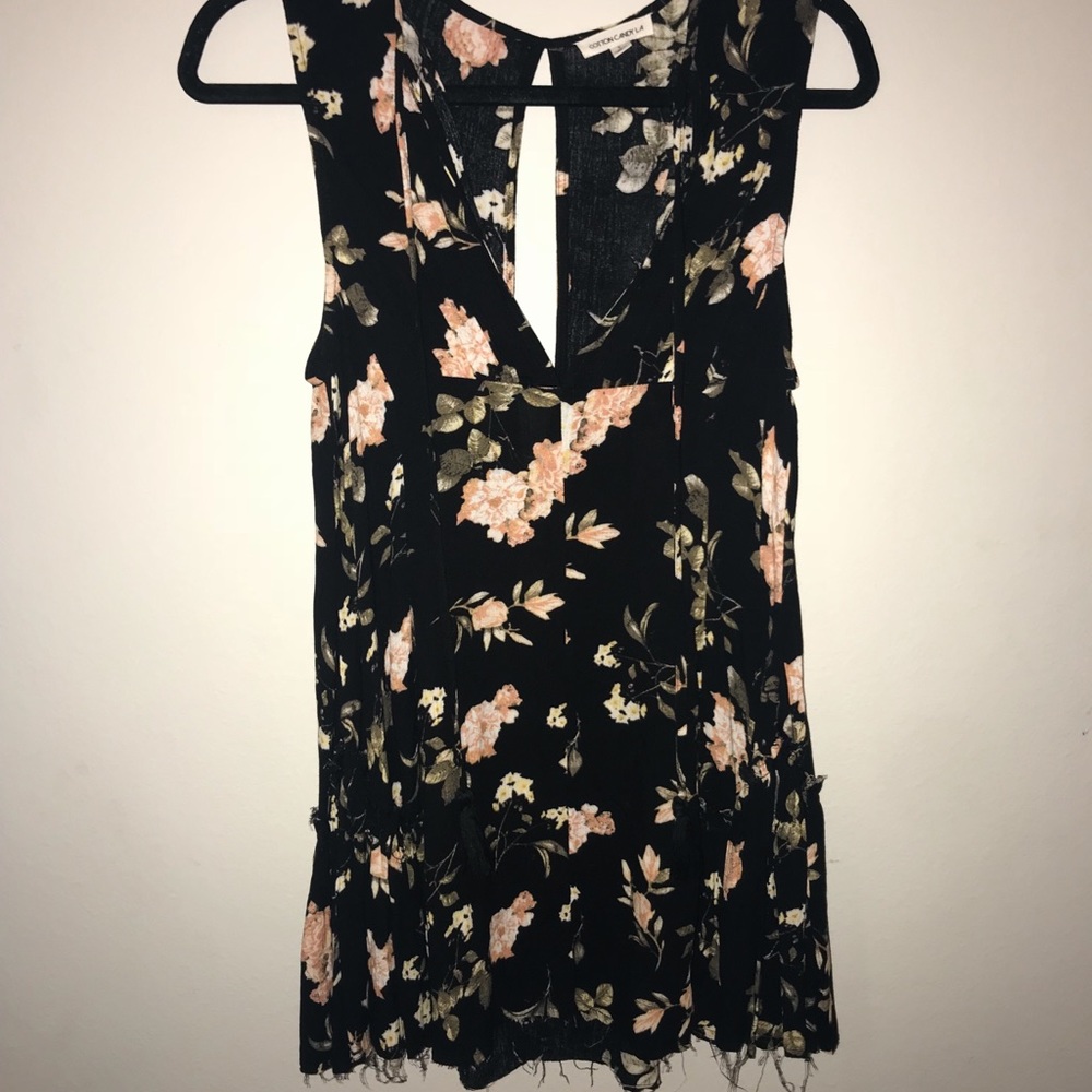 Black floral dress!!